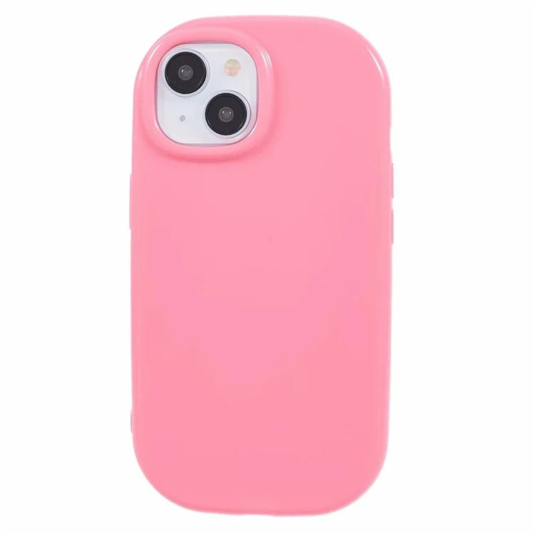 JQ Series For iPhone 15 Plus TPU Case Jelly Shape Anti-scratch Phone Cover (Big Rear Lens Hole)