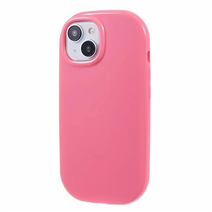 JQ Series For iPhone 15 Plus TPU Case Jelly Shape Anti-scratch Phone Cover (Big Rear Lens Hole)