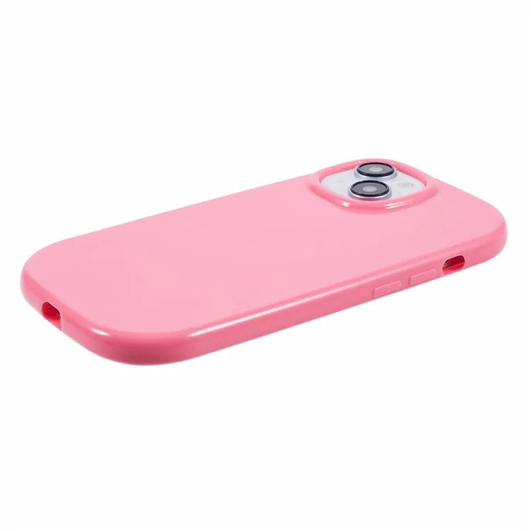 JQ Series For iPhone 15 Plus TPU Case Jelly Shape Anti-scratch Phone Cover (Big Rear Lens Hole)