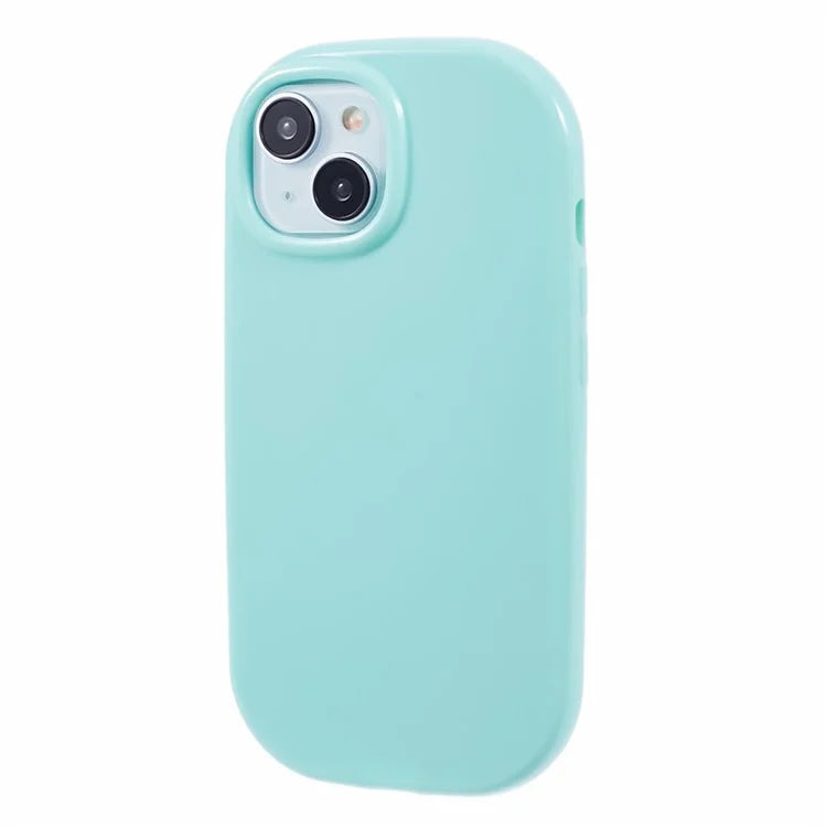 JQ Series For iPhone 15 Plus TPU Case Jelly Shape Anti-scratch Phone Cover (Big Rear Lens Hole)