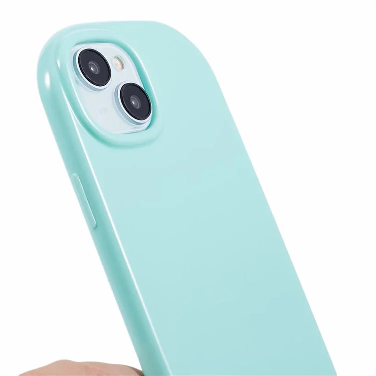 JQ Series For iPhone 15 Plus TPU Case Jelly Shape Anti-scratch Phone Cover (Big Rear Lens Hole)