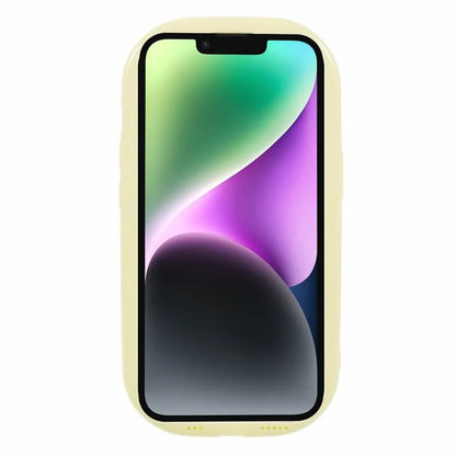 JQ Series For iPhone 14 Case Solid Color Flexible TPU Phone Cover (Big Rear Lens Hole)