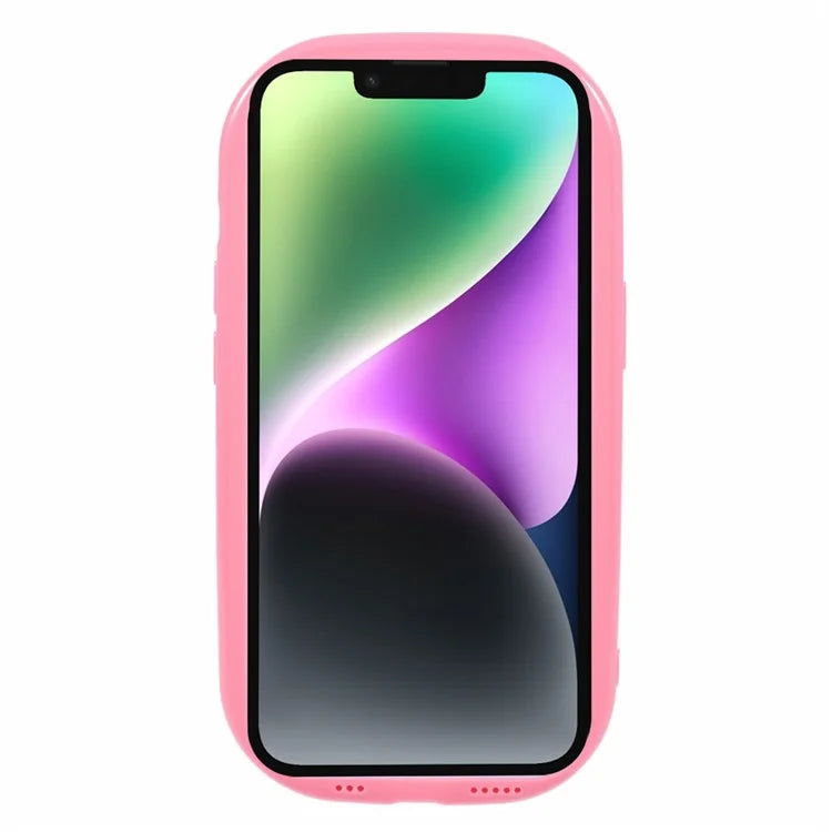 JQ Series For iPhone 14 Case Solid Color Flexible TPU Phone Cover (Big Rear Lens Hole)