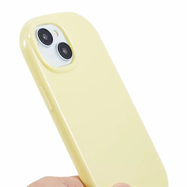JQ Series For iPhone 15 TPU Case Jelly Shape Phone Cover Protector (Big Rear Lens Hole)