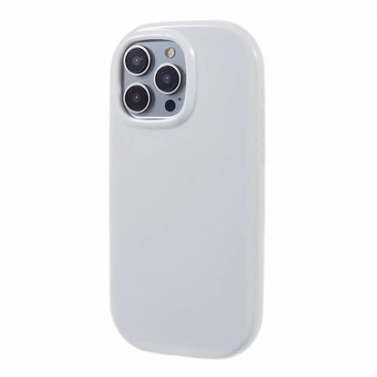 JQ Series For iPhone 14 Pro Case Jelly Shape Solid Color TPU Cover (Big Rear Lens Hole)
