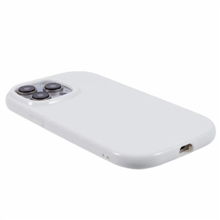 JQ Series For iPhone 14 Pro Case Jelly Shape Solid Color TPU Cover (Big Rear Lens Hole)