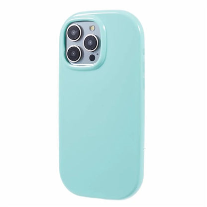 JQ Series For iPhone 14 Pro Case Jelly Shape Solid Color TPU Cover (Big Rear Lens Hole)