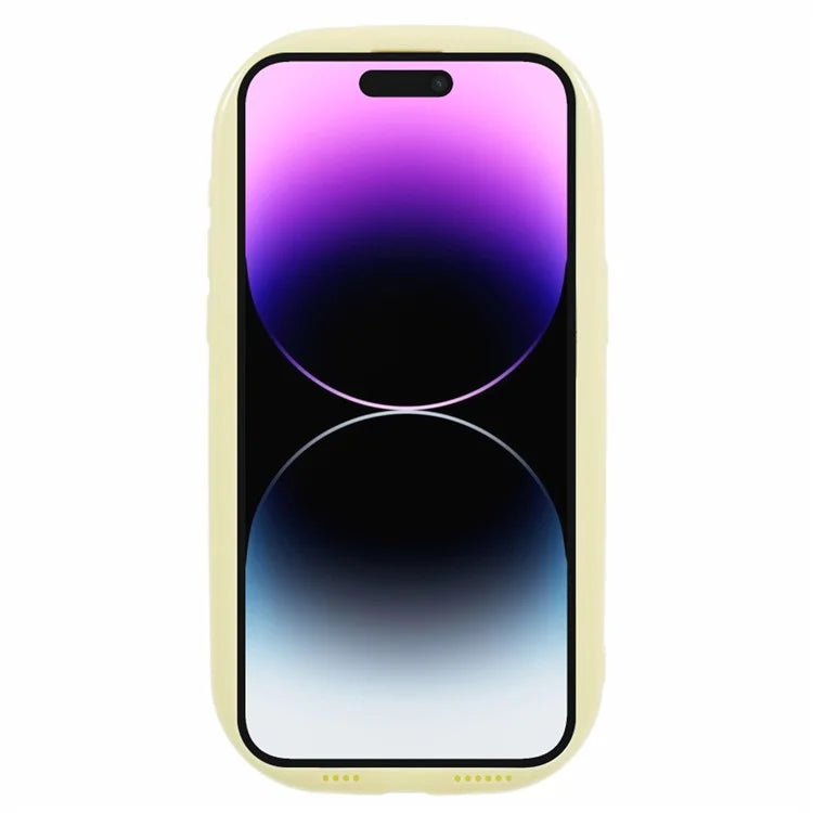 JQ Series For iPhone 14 Pro Case Jelly Shape Solid Color TPU Cover (Big Rear Lens Hole)