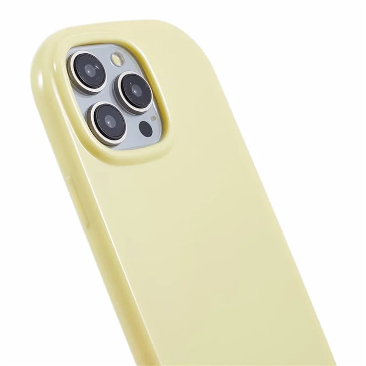 JQ Series For iPhone 14 Pro Case Jelly Shape Solid Color TPU Cover (Big Rear Lens Hole)