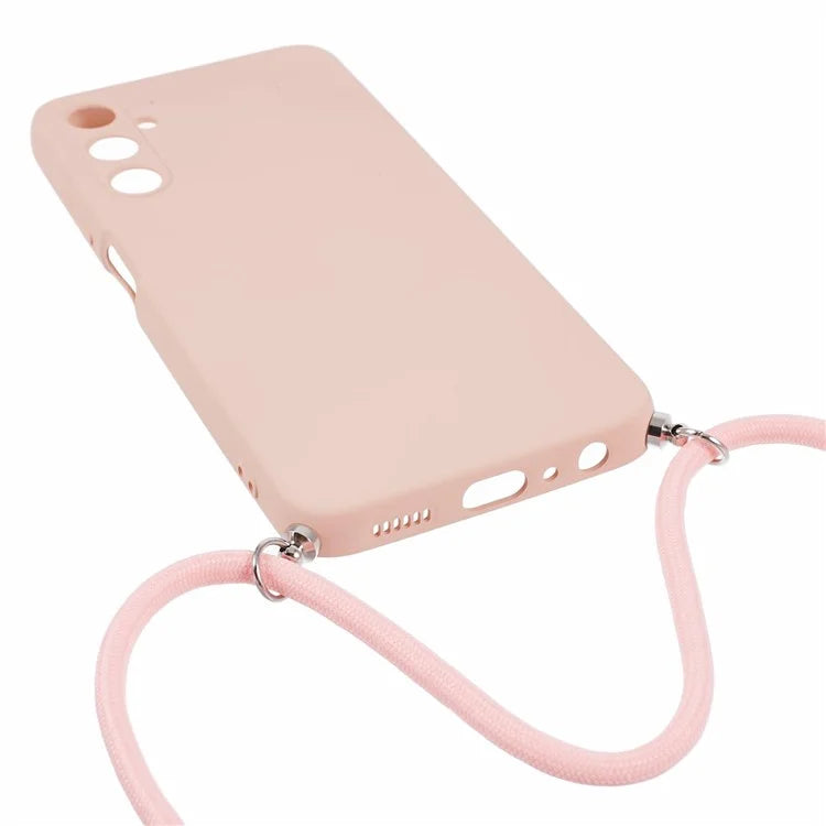 For Samsung Galaxy A05s 4G TPU Phone Case Microfiber Lining Rubberized Cover with Lanyard