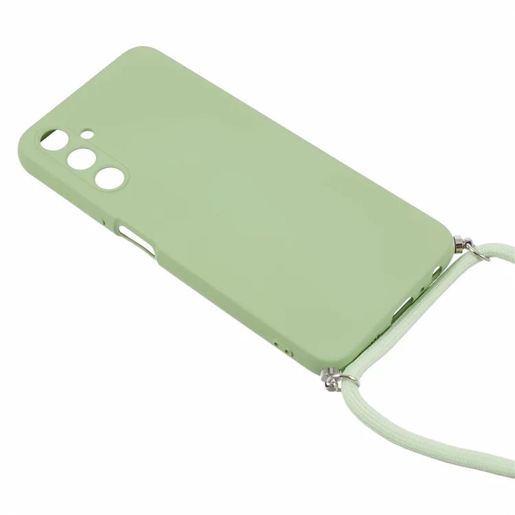 For Samsung Galaxy A05s 4G TPU Phone Case Microfiber Lining Rubberized Cover with Lanyard