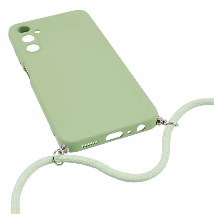 For Samsung Galaxy A05s 4G TPU Phone Case Microfiber Lining Rubberized Cover with Lanyard