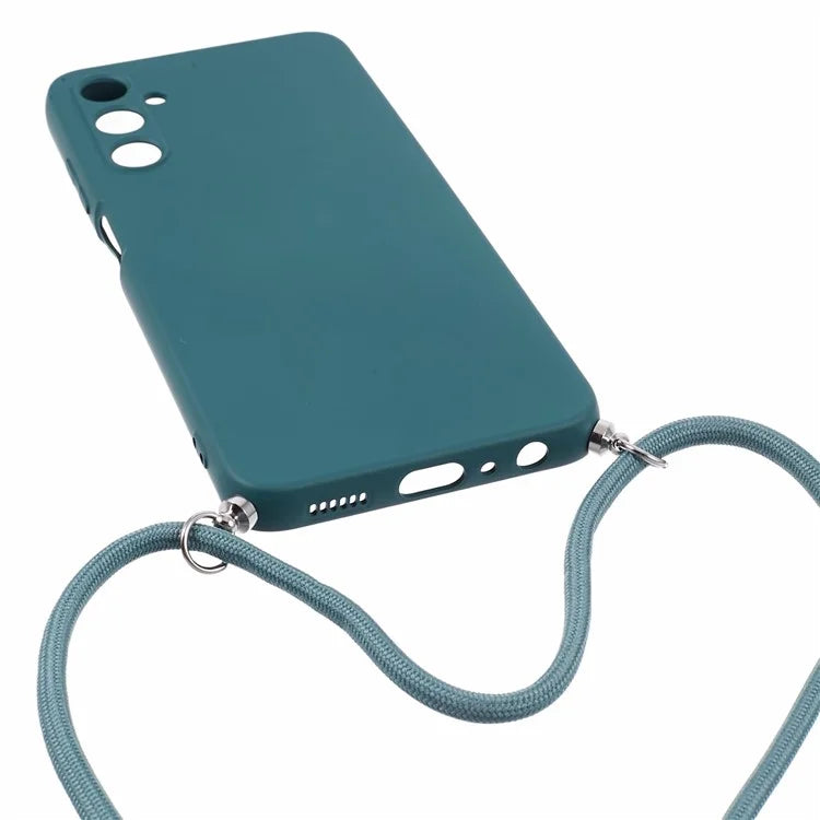 For Samsung Galaxy A05s 4G TPU Phone Case Microfiber Lining Rubberized Cover with Lanyard