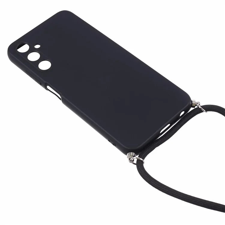 For Samsung Galaxy A05s 4G TPU Phone Case Microfiber Lining Rubberized Cover with Lanyard