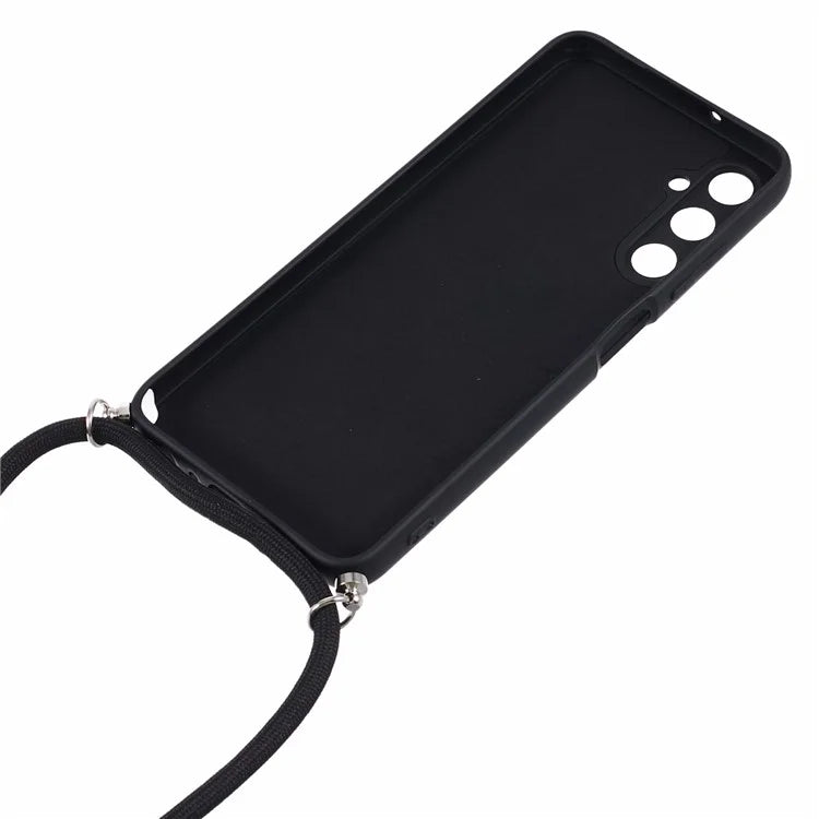 For Samsung Galaxy A05s 4G TPU Phone Case Microfiber Lining Rubberized Cover with Lanyard