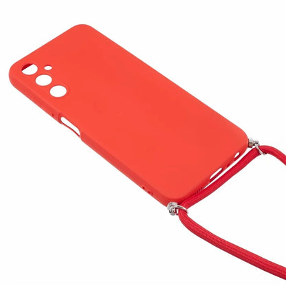 For Samsung Galaxy A05s 4G TPU Phone Case Microfiber Lining Rubberized Cover with Lanyard