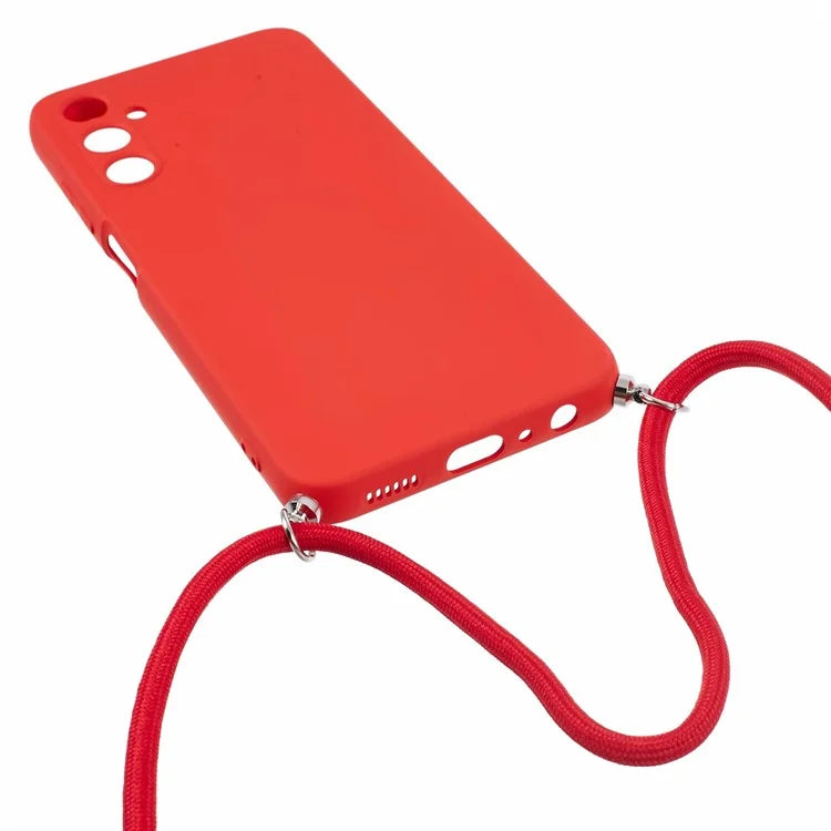 For Samsung Galaxy A05s 4G TPU Phone Case Microfiber Lining Rubberized Cover with Lanyard