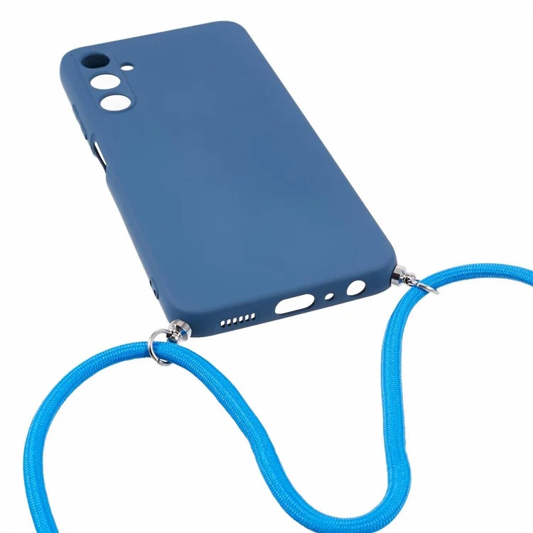 For Samsung Galaxy A05s 4G TPU Phone Case Microfiber Lining Rubberized Cover with Lanyard