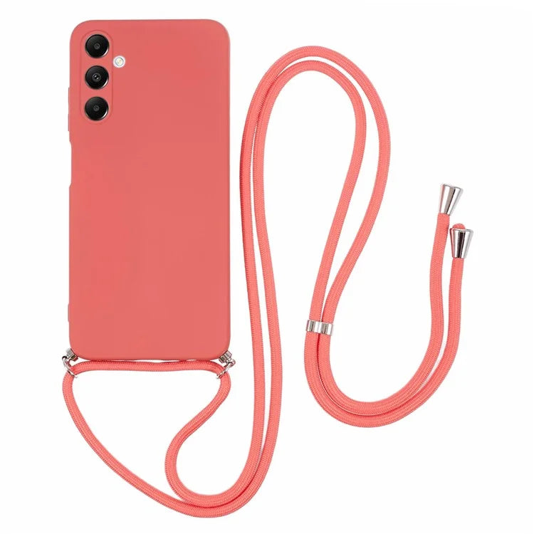 For Samsung Galaxy A05s 4G TPU Phone Case Microfiber Lining Rubberized Cover with Lanyard