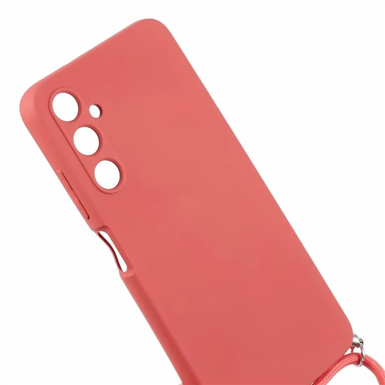 For Samsung Galaxy A05s 4G TPU Phone Case Microfiber Lining Rubberized Cover with Lanyard