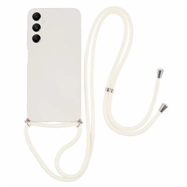 For Samsung Galaxy A05s 4G TPU Phone Case Microfiber Lining Rubberized Cover with Lanyard