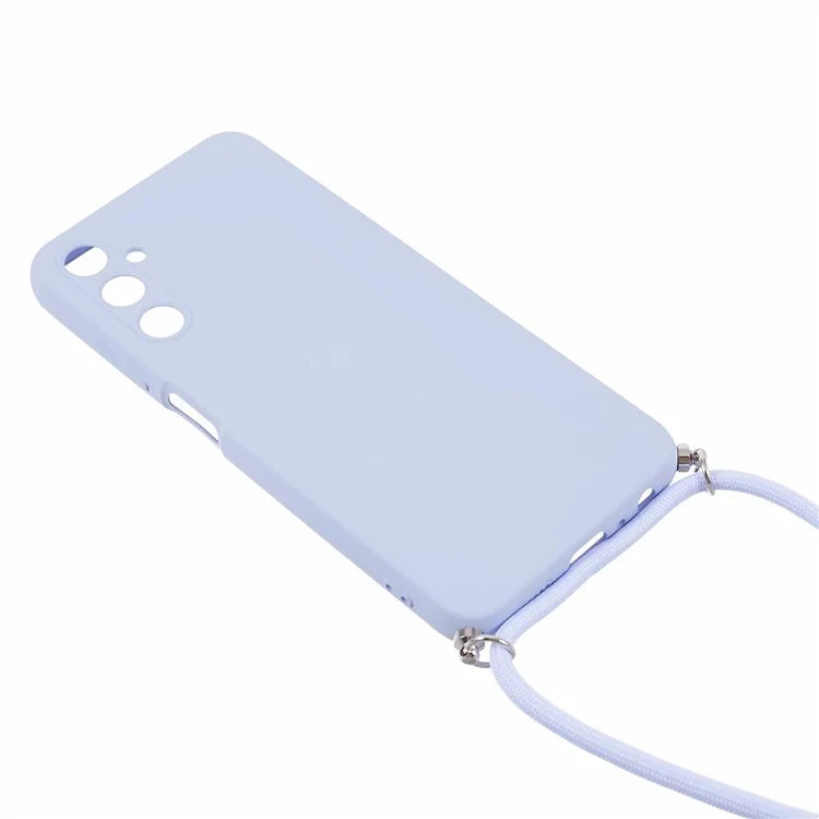 For Samsung Galaxy A05s 4G TPU Phone Case Microfiber Lining Rubberized Cover with Lanyard