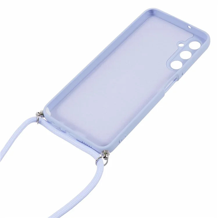 For Samsung Galaxy A05s 4G TPU Phone Case Microfiber Lining Rubberized Cover with Lanyard