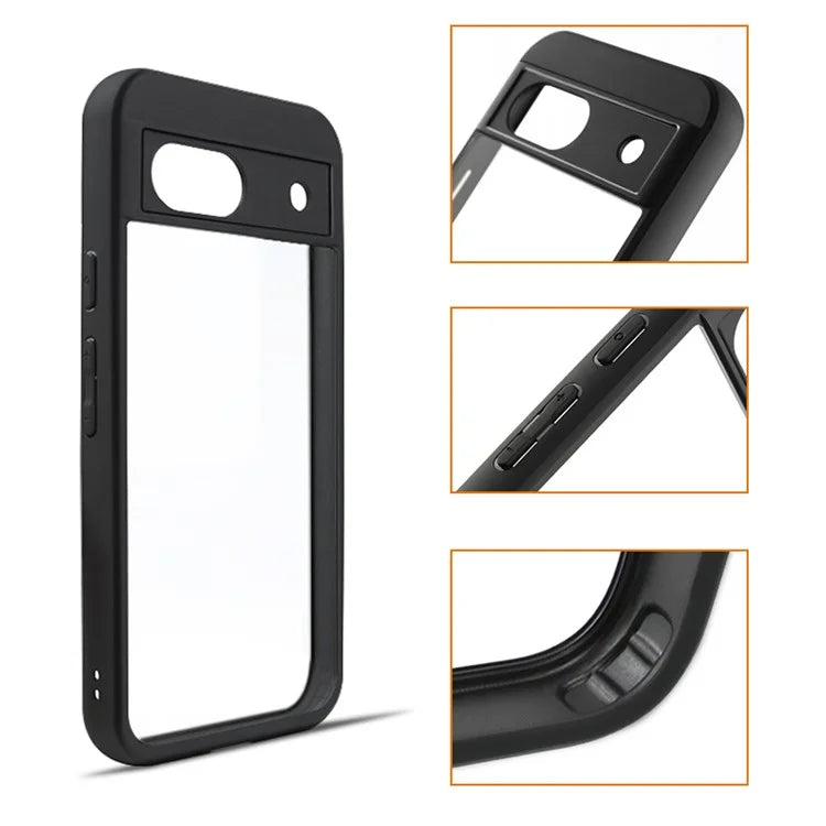 For Google Pixel 8a Case Shockproof Phone Shell Slim-Fit TPU + PC Clear Phone Cover