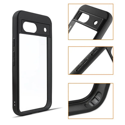 For Google Pixel 8a Case Shockproof Phone Shell Slim-Fit TPU + PC Clear Phone Cover