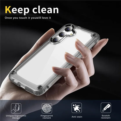 For Samsung Galaxy S24 Case Anti-drop TPU Frame Clear PC Back Cover