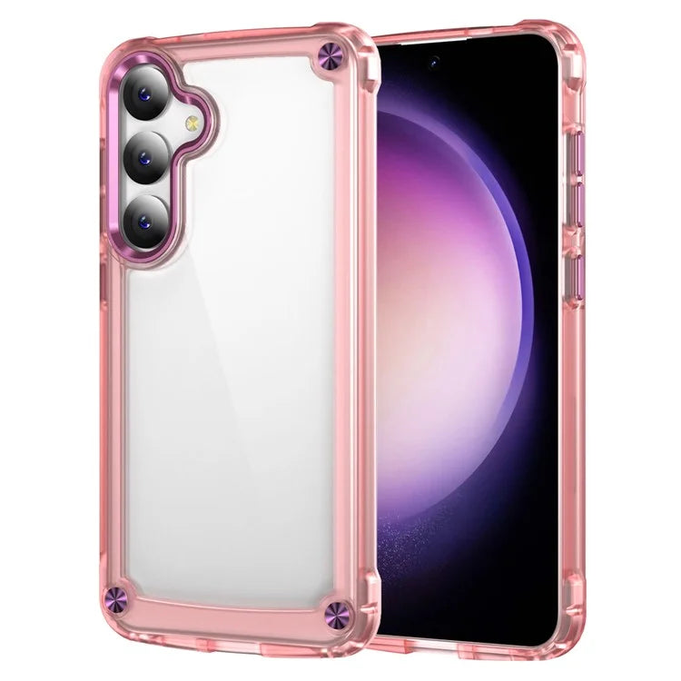 For Samsung Galaxy S24 Case Anti-drop TPU Frame Clear PC Back Cover