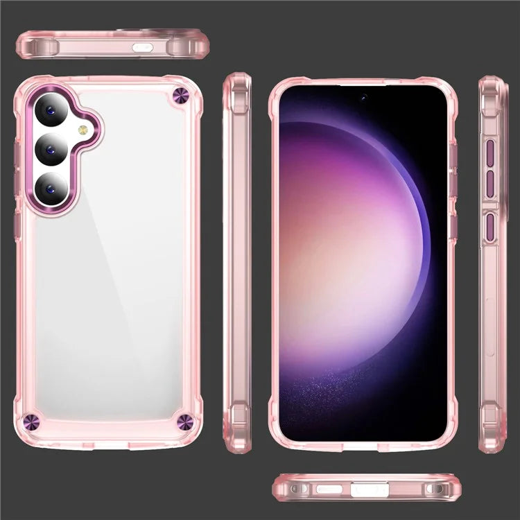 For Samsung Galaxy S24 Case Anti-drop TPU Frame Clear PC Back Cover