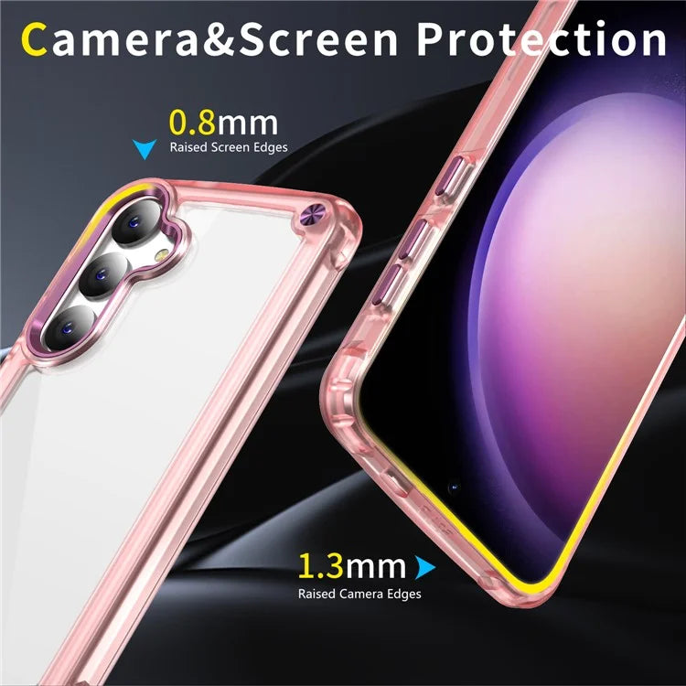 For Samsung Galaxy S24 Case Anti-drop TPU Frame Clear PC Back Cover