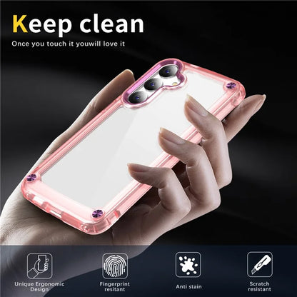 For Samsung Galaxy S24 Case Anti-drop TPU Frame Clear PC Back Cover