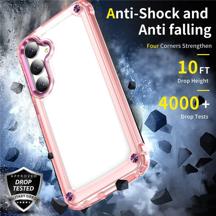 For Samsung Galaxy S24 Case Anti-drop TPU Frame Clear PC Back Cover