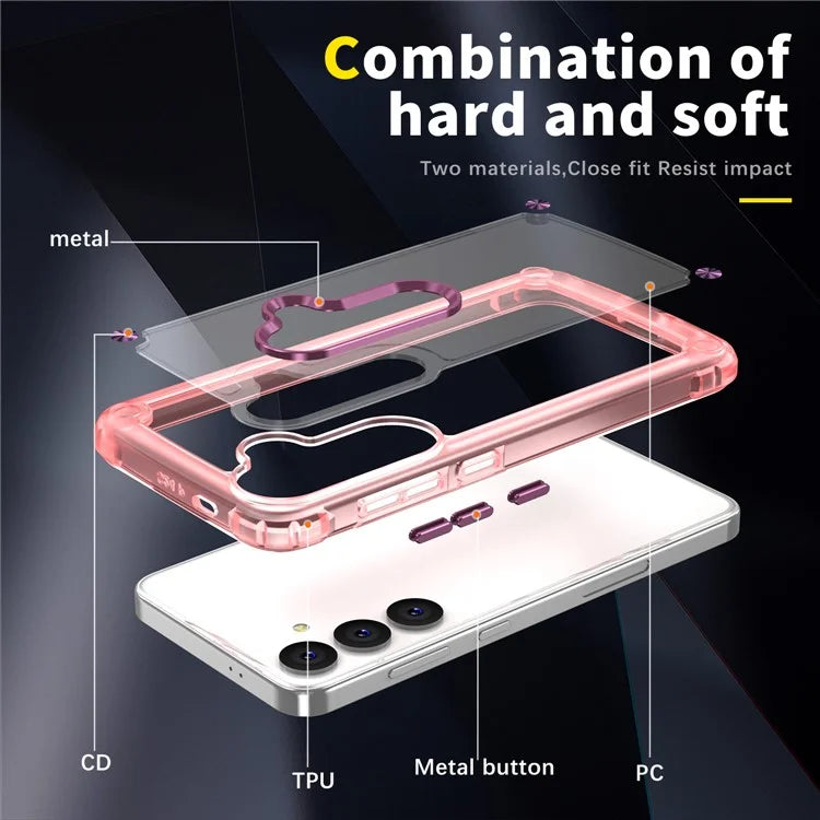 For Samsung Galaxy S24 Case Anti-drop TPU Frame Clear PC Back Cover