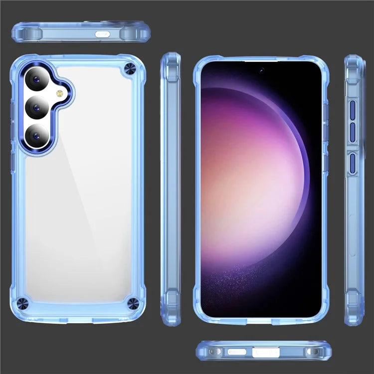 For Samsung Galaxy S24 Case Anti-drop TPU Frame Clear PC Back Cover
