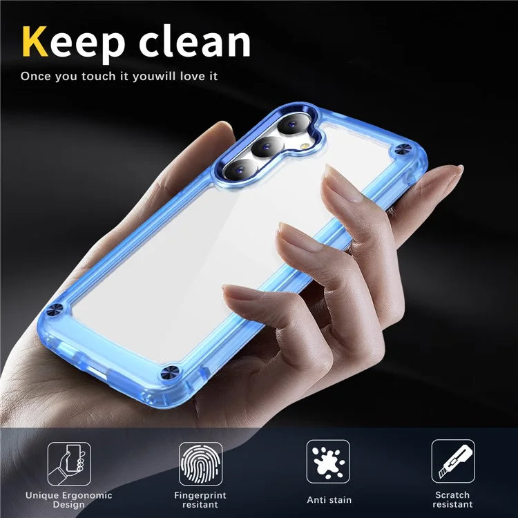 For Samsung Galaxy S24 Case Anti-drop TPU Frame Clear PC Back Cover