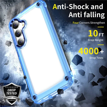 For Samsung Galaxy S24 Case Anti-drop TPU Frame Clear PC Back Cover