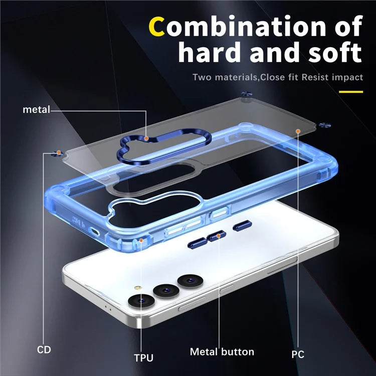 For Samsung Galaxy S24 Case Anti-drop TPU Frame Clear PC Back Cover