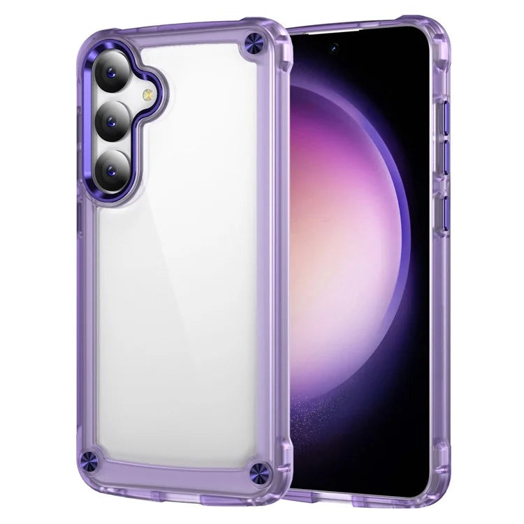 For Samsung Galaxy S24 Case Anti-drop TPU Frame Clear PC Back Cover