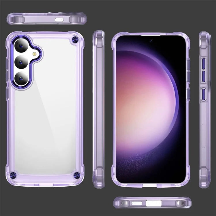 For Samsung Galaxy S24 Case Anti-drop TPU Frame Clear PC Back Cover