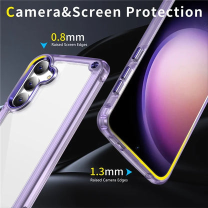 For Samsung Galaxy S24 Case Anti-drop TPU Frame Clear PC Back Cover