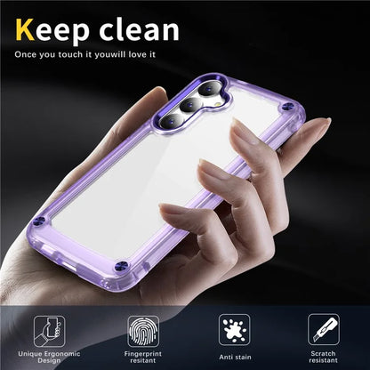 For Samsung Galaxy S24 Case Anti-drop TPU Frame Clear PC Back Cover