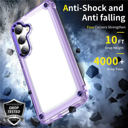 For Samsung Galaxy S24 Case Anti-drop TPU Frame Clear PC Back Cover