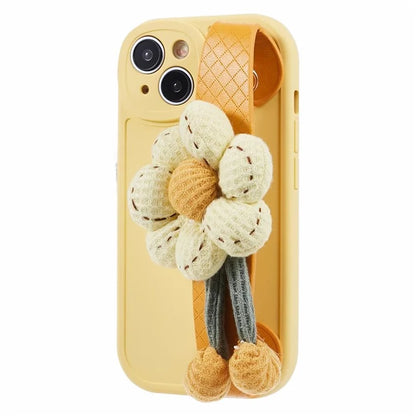 JTW Series For iPhone 13 TPU Phone Case Plush Wrist Strap Design Protective Cover