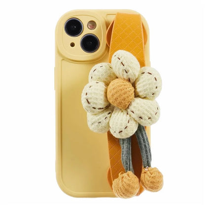 JTW Series For iPhone 13 TPU Phone Case Plush Wrist Strap Design Protective Cover