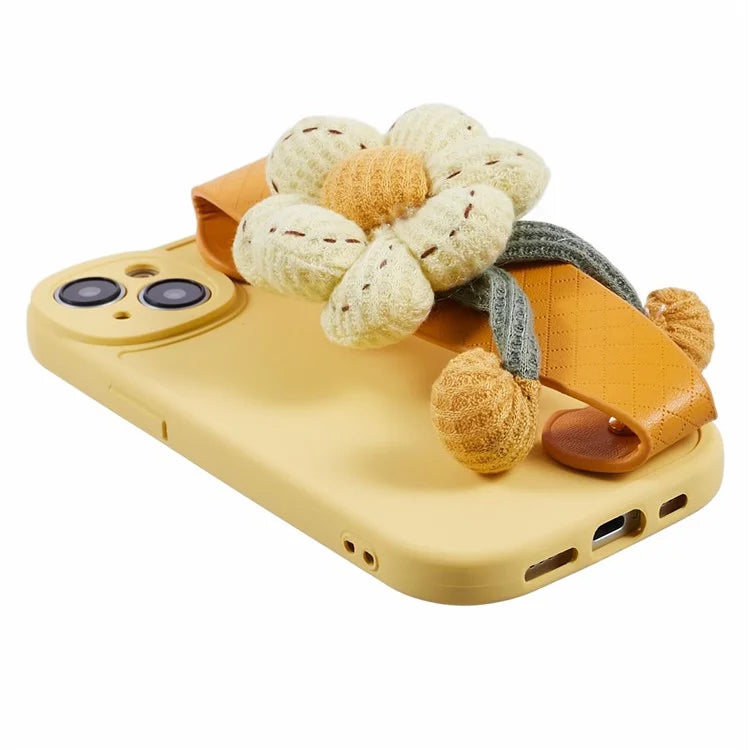 JTW Series For iPhone 15 Phone Case Rubberized TPU Cover with Wrist Strap
