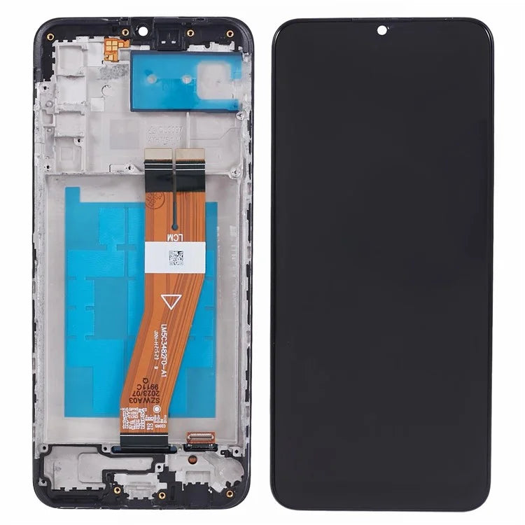 For Samsung Galaxy A02s A025 (166.5x75.9x9.2mm) Grade C LCD Screen and Digitizer Assembly + Frame (without Logo)