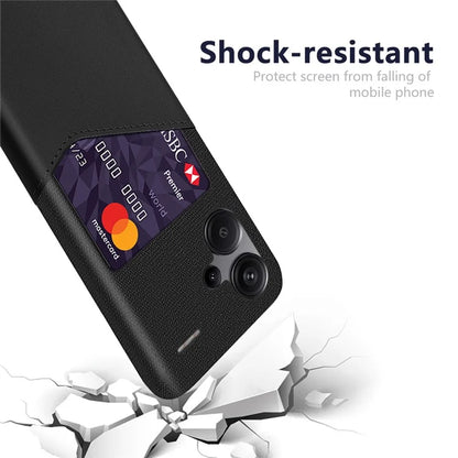 For Xiaomi Redmi Note 13 Pro+ 5G Case Cloth+PU Leather+PC Card Holder Phone Cover